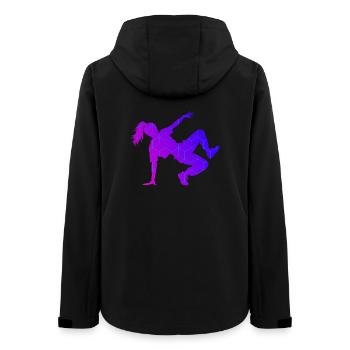 Geschenkidee für die Breakdancerin mit Break Dance - Frauen Recycelte Softshelljacke von Stanley/Stella - Schwarz - Hinten - AI Model Female 172 light (172cm)