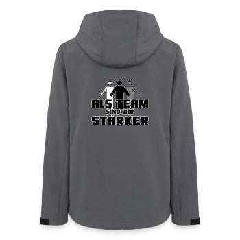 Team Spruch Kollegen Sport Deutschland - Frauen Recycelte Softshelljacke von Stanley/Stella - Anthrazit - Hinten - AI Model Female 172 light (172cm)