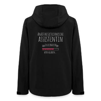 Anästhesietechnische Assistentin in Ausbildung - Frauen Recycelte Softshelljacke von Stanley/Stella - Schwarz - Hinten - AI Model Female 172 light (172cm)