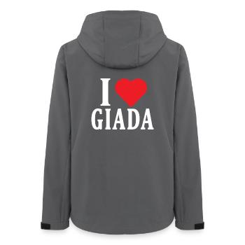T-Shirt Ich liebe Giada T-Shirt Geschenkidee - Frauen Recycelte Softshelljacke von Stanley/Stella - Anthrazit - Hinten - AI Model Female 172 light (172cm)