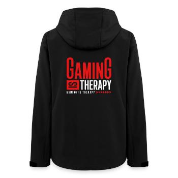 GAMING IST THERAPIE - Frauen Recycelte Softshelljacke von Stanley/Stella - Schwarz - Hinten - AI Model Female 172 light (172cm)