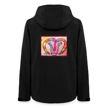 Aries Rainbow Celestial Art - Women’s Recycled Softshell Jacket by Stanley/Stella - black - Back - AI Model Female 172 light (172cm)