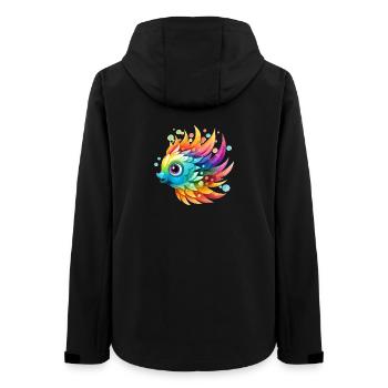 Drôle de poisson coloré - Veste softshell femme recyclée Stanley/Stella - noir - Dos - AI Model Female 172 light (172cm)