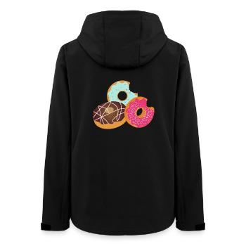 Donuts mit Biss – Süßes Trio mit Glasur & Streusel - Frauen Recycelte Softshelljacke von Stanley/Stella - Schwarz - Hinten - AI Model Female 172 light (172cm)
