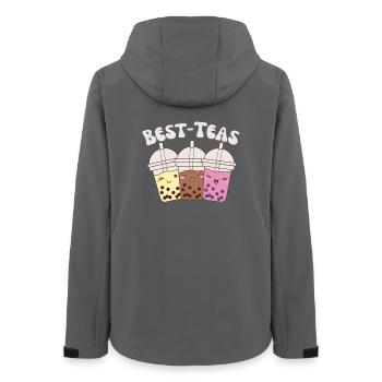 Meilleur thé à bulles kawaii mignon thé boba - Veste softshell femme recyclée Stanley/Stella - charbon - Dos - AI Model Female 172 light (172cm)