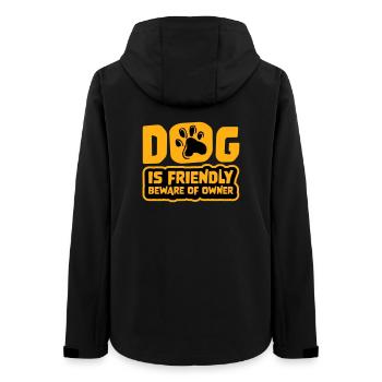 Chien Bienvenu Méfiez-vous Propriétaire Avertissement Humour Protéger - Veste softshell femme recyclée Stanley/Stella - noir - Dos - AI Model Female 172 light (172cm)