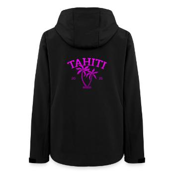 Tahiti - Palmiers - Palmiers - Polynésie française Beach - Veste softshell femme recyclée Stanley/Stella - noir - Dos - AI Model Female 172 light (172cm)