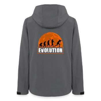 Évolution du tennis de table et du ping-pong - Veste softshell femme recyclée Stanley/Stella - charbon - Dos - AI Model Female 172 light (172cm)