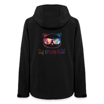 Stop stressing yourself out Meowt cat lovers - Women’s Recycled Softshell Jacket by Stanley/Stella - black - Back - AI Model Female 172 light (172cm)