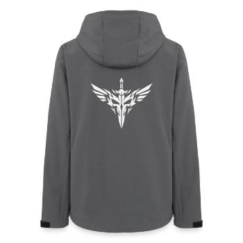 Épée avec ailes et yeux - Veste softshell femme recyclée Stanley/Stella - charbon - Dos - AI Model Female 172 light (172cm)