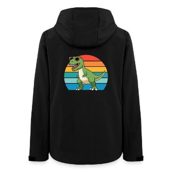 Trex Tyrannosaurus Rex T-Rex Dino Dinosaurier - Frauen Recycelte Softshelljacke von Stanley/Stella - Schwarz - Hinten - AI Model Female 172 light (172cm)