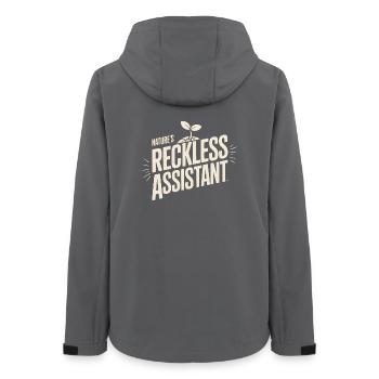 Der rücksichtslose Assistent der Natur - Frauen Recycelte Softshelljacke von Stanley/Stella - Anthrazit - Hinten - AI Model Female 172 light (172cm)