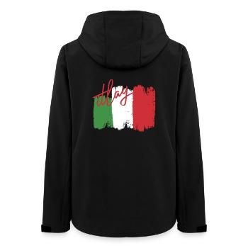 Drapeau italien - Veste softshell femme recyclée Stanley/Stella - noir - Dos - AI Model Female 172 light (172cm)