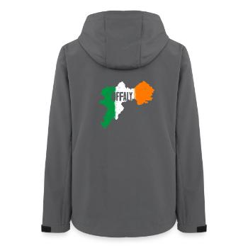 Offaly Ireland Flag | County Outline Map - Women’s Recycled Softshell Jacket by Stanley/Stella - anthracite - Back - AI Model Female 172 light (172cm)