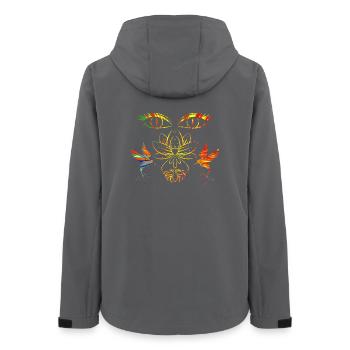 Zen face - Women’s Recycled Softshell Jacket by Stanley/Stella - anthracite - Back - AI Model Female 172 light (172cm)