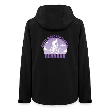 Echte Mädchen fahren Rennrad! Fahrrad Geschenk - Frauen Recycelte Softshelljacke von Stanley/Stella - Schwarz - Hinten - AI Model Female 172 light (172cm)