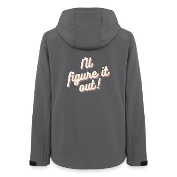 Ich werde es herausfinden Motivation Mindset Shirt - Frauen Recycelte Softshelljacke von Stanley/Stella - Anthrazit - Hinten - AI Model Female 172 light (172cm)