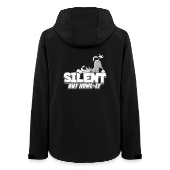Wolf fart saying I farting wild animal cartoon - Women’s Recycled Softshell Jacket by Stanley/Stella - black - Back - AI Model Female 172 light (172cm)