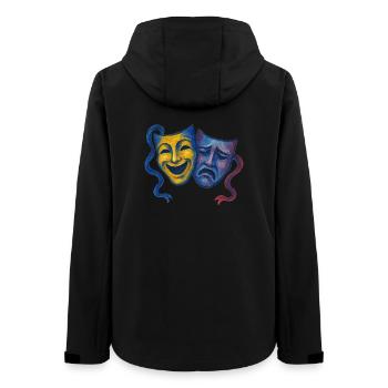 Theater maskiert Freude und Trauer - Frauen Recycelte Softshelljacke von Stanley/Stella - Schwarz - Hinten - AI Model Female 172 light (172cm)