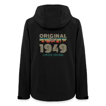 1949 Vintage Retro Geburtstagsgeschenk - Frauen Recycelte Softshelljacke von Stanley/Stella - Schwarz - Hinten - AI Model Female 172 light (172cm)