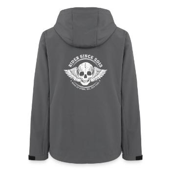 Rider Since 2013 - Raised on Gasoline and Dreams - Women’s Recycled Softshell Jacket by Stanley/Stella - anthracite - Back - AI Model Female 172 light (172cm)