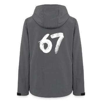 67 Peinture Blanche - Veste softshell femme recyclée Stanley/Stella - charbon - Dos - AI Model Female 172 light (172cm)