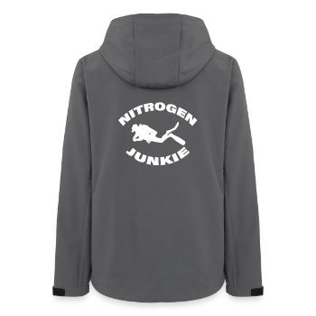 NITROGEN JUNKIE - Frauen Recycelte Softshelljacke von Stanley/Stella - Anthrazit - Hinten - AI Model Female 172 light (172cm)