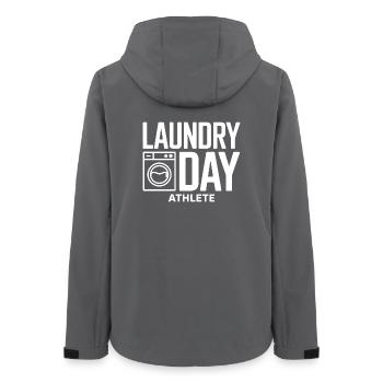 Laundry Day Athlete Wäsche Humor - Frauen Recycelte Softshelljacke von Stanley/Stella - Anthrazit - Hinten - AI Model Female 172 light (172cm)
