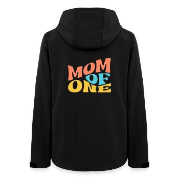 Mom of One - Women’s Recycled Softshell Jacket by Stanley/Stella - black - Back - AI Model Female 172 light (172cm)