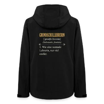 Grundschullehrerin Definition - Nur viel cooler - Frauen Recycelte Softshelljacke von Stanley/Stella - Schwarz - Hinten - AI Model Female 172 light (172cm)