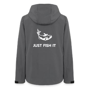 Just fish it - Women’s Recycled Softshell Jacket by Stanley/Stella - anthracite - Back - AI Model Female 172 light (172cm)