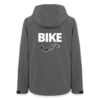 Fahrrad, Radfahrer, Radsportfan - Frauen Recycelte Softshelljacke von Stanley/Stella - Anthrazit - Hinten - AI Model Female 172 light (172cm)