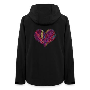 T-Shirt Sicilia Acquedolci Wortwolke Herz - Frauen Recycelte Softshelljacke von Stanley/Stella - Schwarz - Hinten - AI Model Female 172 light (172cm)