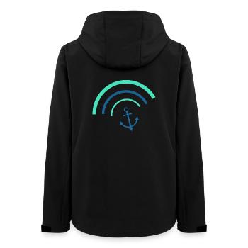 Anker Norddeutschland Seemann Matrose Kapitän - Frauen Recycelte Softshelljacke von Stanley/Stella - Schwarz - Hinten - AI Model Female 172 light (172cm)