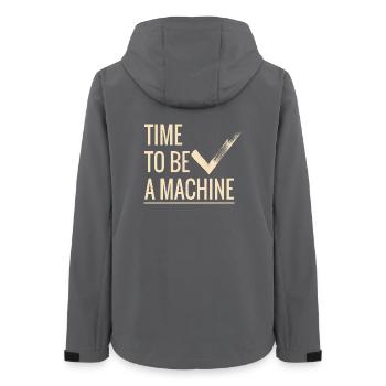 Time to be a machine - Women’s Recycled Softshell Jacket by Stanley/Stella - anthracite - Back - AI Model Female 172 light (172cm)