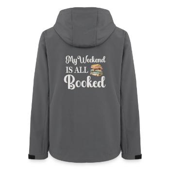 Bücher Lesen Bücherwurm - Frauen Recycelte Softshelljacke von Stanley/Stella - Anthrazit - Hinten - AI Model Female 172 light (172cm)