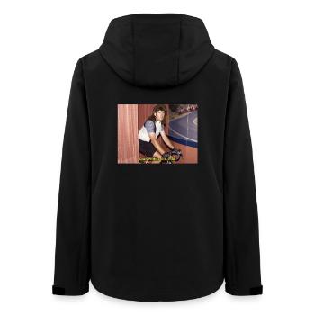 Vintage 1986 Bicycle Road Bike Design - Women’s Recycled Softshell Jacket by Stanley/Stella - black - Back - AI Model Female 172 light (172cm)