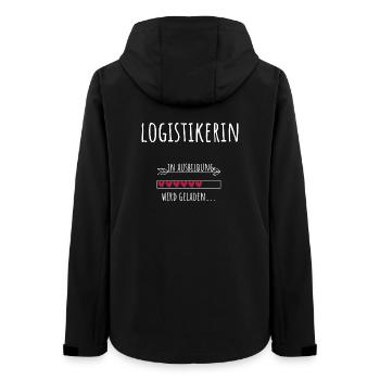 Studentin Beruf Ausbildung Logistikerin - Frauen Recycelte Softshelljacke von Stanley/Stella - Schwarz - Hinten - AI Model Female 172 light (172cm)