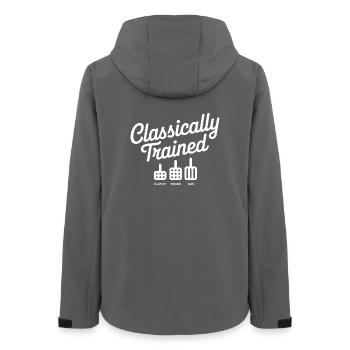 Classically Trained Petrolhead Car Mechanic - Women’s Recycled Softshell Jacket by Stanley/Stella - anthracite - Back - AI Model Female 172 light (172cm)
