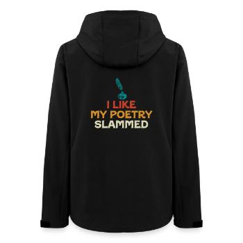 I Like My Poetry Slammed - Women’s Recycled Softshell Jacket by Stanley/Stella - black - Back - AI Model Female 172 light (172cm)