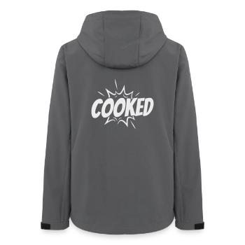Cooked Explosiver Comic-Style - Frauen Recycelte Softshelljacke von Stanley/Stella - Anthrazit - Hinten - AI Model Female 172 light (172cm)