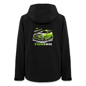 Tuning Car - Women’s Recycled Softshell Jacket by Stanley/Stella - black - Back - AI Model Female 172 light (172cm)