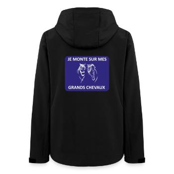 Steigen Sie auf sein hohes Ross - Frauen Recycelte Softshelljacke von Stanley/Stella - Schwarz - Hinten - AI Model Female 172 light (172cm)