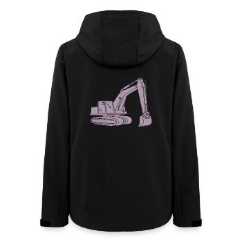 Bagger Silhouette Baugeräteführer Tiefbau - Frauen Recycelte Softshelljacke von Stanley/Stella - Schwarz - Hinten - AI Model Female 172 light (172cm)