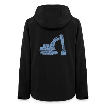 Bagger Silhouette Baugeräteführer Tiefbau - Frauen Recycelte Softshelljacke von Stanley/Stella - Schwarz - Hinten - AI Model Female 172 light (172cm)