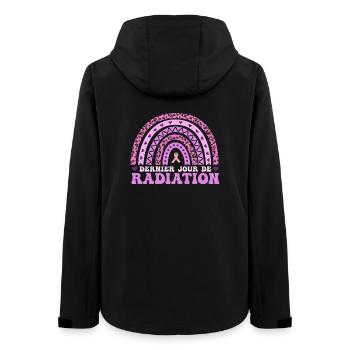 Breast Cancer Pink October Radiotherapy - Women’s Recycled Softshell Jacket by Stanley/Stella - black - Back - AI Model Female 172 light (172cm)