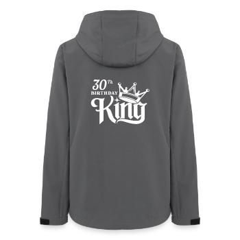 30. Geburtstag König - Frauen Recycelte Softshelljacke von Stanley/Stella - Anthrazit - Hinten - AI Model Female 172 light (172cm)