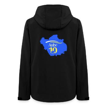 Aube 10 Carte Regionale Coeur - Women’s Recycled Softshell Jacket by Stanley/Stella - black - Back - AI Model Female 172 light (172cm)