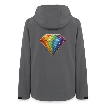 Diamant scintillant arc-en-ciel - Veste softshell femme recyclée Stanley/Stella - charbon - Dos - AI Model Female 172 light (172cm)