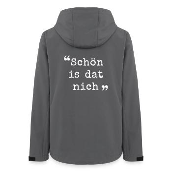 Ruhrpott Schön is dat nich Ruhrgebiet dialekt  - Frauen Recycelte Softshelljacke von Stanley/Stella - Anthrazit - Hinten - AI Model Female 172 light (172cm)
